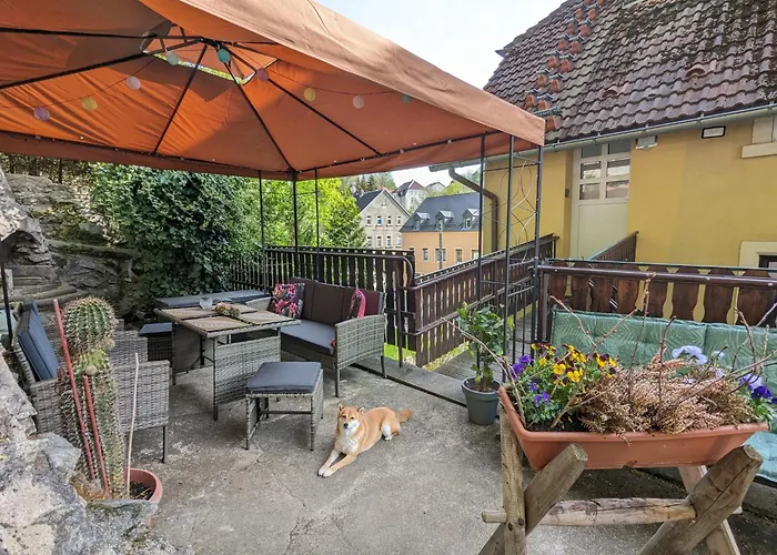 Waldblickwohnung Mit Gartensauna Und Kamin * Sebnitz